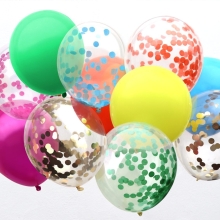 Talking Tables Rainbow bright balloons with confetti, 12 pcs, England