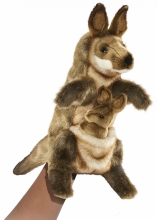 Soft Puppet Toy Hansa Kangaroo, 29 cm