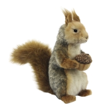 Plush Toys Plush Toy Gray squirrel, sitting, length 25cm, Hansa (80477)