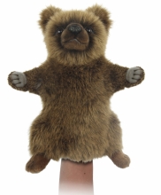 Plush Toys Plush Toy Brown Bear, Puppet series, height 33 cm, Hansa (79549)