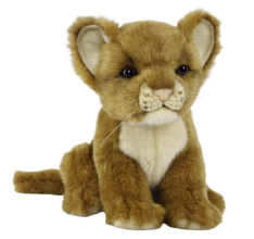 Мякі іграшки Мяка іграшка Лев (коричневий),довжина 17 см, Hansa (72908)