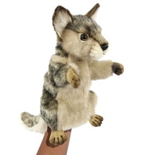 Мяка іграшка на руку Вовк, серія Puppet, 44 см. висота, Hansa (7949)