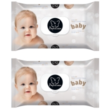 Wet wipes for children PAPILION 2x72pcs (with lid) Turkey