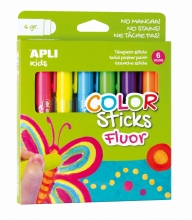 Фломастеры флуоресцентные, Apli Kids, разноцветные, 6 шт., арт. 14404