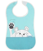 Слюнявчик Мишка голубой, Babymoov [В007019]