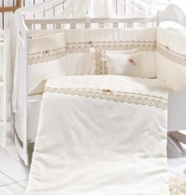 Набор постельного белья в детскую кроватку с защитой Momishop Hello Baby - 7 предметов, Momishop [3468] Турция
