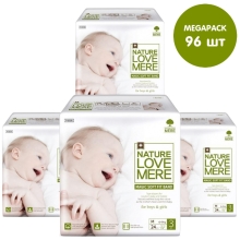 Підгузки дитячі Magic Soft Fit, MEGAPACK, Nature Love Mere, Розмір М [6-9 kg] 96шт