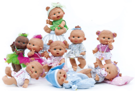 Dolls Baby doll in assortment, Nines d`Onil, 1 piece, art. 814