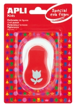 Apli Kids™ | Дырокол фигурный для бумаги в форме тюльпана, красный, Испания (13299)