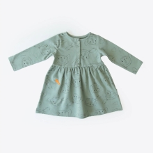 Children green dress, size 86-92 cm. KITIKATE (8446)