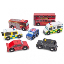 Набор игрушечный транспорт Лондон, Le Toy Van, деревянный, арт. TV267