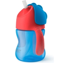 Чашка із трубочкою PHILIPS Avent, 210 мл 1 шт. 9 міс. + дизайн для дівчаток (SCF796/02)