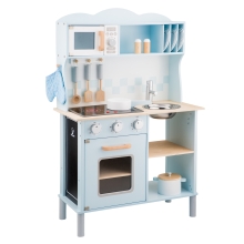Toy kitchen Modern with electric stove, blue, New Classic Toys, 11065 from 3+ years