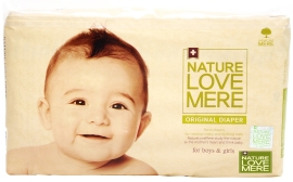 [2-4 kg] Подгузники NATURE LOVE MERE™ корейские (NEWBORN) Eco Original, для новорожденных, 54 шт, NLM (0655)