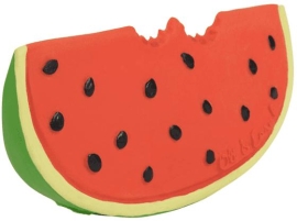 Teether toy Watermelon Wally, Oli&Carol, natural rubber