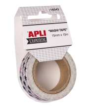 Apli Kids™ | Decorative tape: Stars, 15 mm x 10 m, Spain (16543)