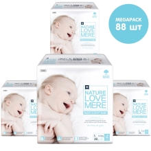 Baby diapers Magic Slim Fit, MEGAPACK, Nature Love Mere, Size L [9-12 kg] 88pcs