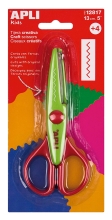 Apli Kids™ | Зелені зигзагоподібні творчі ножиці 13 см, Іспанія (12817)