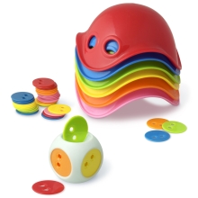 Игровой набор Moluk Билибо Мини 6 разноцветных мини Билиба кубик с цветными фишками (43015)