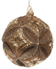 Glass ball, Shishi, golden brown, 12 cm, art. 54915