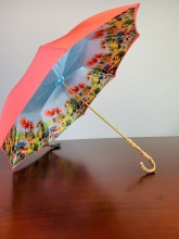 Umbrella Summer/21, Pasotti, red and flowers, art. RASO9L980/5