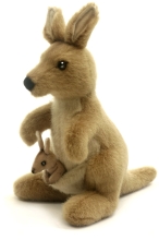 Realistic Kangaroo Plush Toy, 20 cm, art. 3424