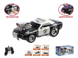 Police car RC Hot Wheels Lights and Sounds Police, Mondo, with light and sound, art. 63505