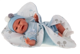 Antonio Juan | Baby doll 34 cm, Clar Mantita Mickey, Spain