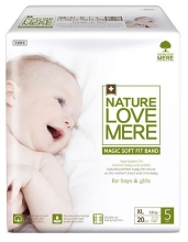 Baby diapers Magic Soft Fit, Nature Love Mere, Size XL [12+ kg] 20pcs
