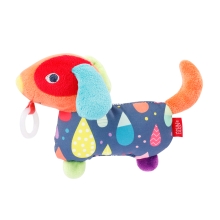 Soft toy for babies with a pacifier ring Doggy, Fehn, art 055467