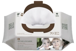 Baby wipes NATURE LOVE MERE™ Fine (click valve), 70 pcs, Korea, NLM