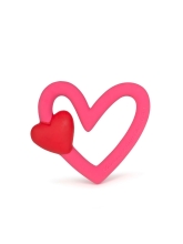 Іграшка-прорізувач Серце Агата, Oli&Carol, натуральний каучук, арт. L-AGATHA-HEART