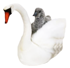 Мягкая игрушка Белый лебедь, Hansa, 45 см, арт. 2981