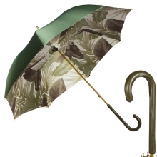 Umbrella bilateral, Pasotti, brown with leaves, art. RASO55123/276