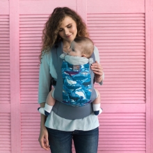 Эрго рюкзак DLIGHT - Киты, серый, Love&Carry™ Украина (LC516)