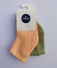 Baby terry socks Caramell (2 pairs) 0-6 months. (3693)