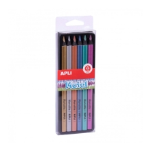 Pencil set Apli Kids Metallic, 6 colors (18061)