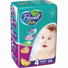 Подгузники детские Flovell Baby ECO Pack №4 (20шт) 9-18 кг