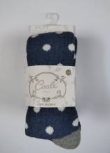Children terry tights Polka dots Cocole for the age of 1-2 years (blue) (01014)