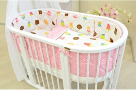 Ovalbed® Bed set 8 el Stitch sundae satin premium double-sided