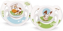 Пустушка класична Philips Avent Кролик Трумен та друзі 6-18 міс 2 шт (SCF182/24)