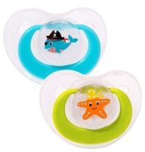 Brother Max baby pacifier, 2 pcs. set, blue/green (49814)