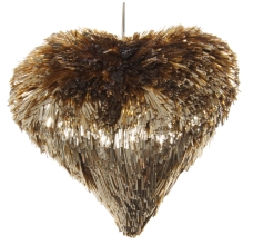 Новогодний декор Сердце из мишуры, Shishi, 11 см, арт. 57204