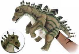 Stegosaurus Hansa 40 cm, realistic Plush Puppet Toy (7747)