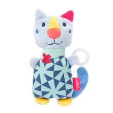 Soft toy for babies with a pacifier ring Cat, Fehn, art 055474