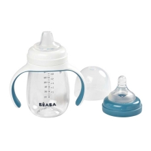 Cup training Beaba 2 in 1, 210 ml blue