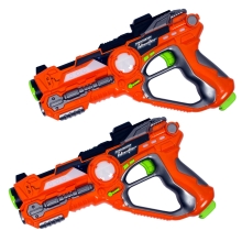Set of 2 interactive space blasters, Orange, Gray Starling™ (GSK-1O2)