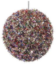 New Years ball in multi-colored sparkles, Shishi, 10 cm, art. 53772