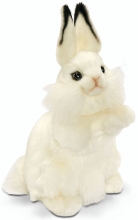 Realistic Plush Toy White rabbit, Hansa, 32 cm, art. 3313