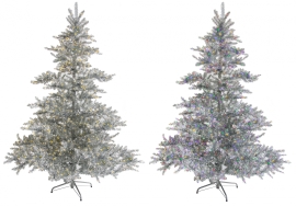 Silver Christmas tree 2350 LED, Shishi, with colored or plain lights + 6 extra. functions, 2.3 m, art. 58613
